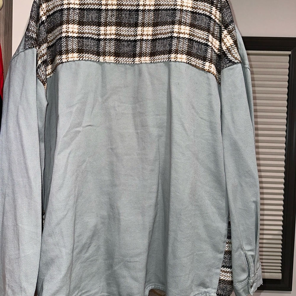 Plaid And Solid Jacket - image 5